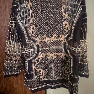 Embellished Black and Gold Sweater